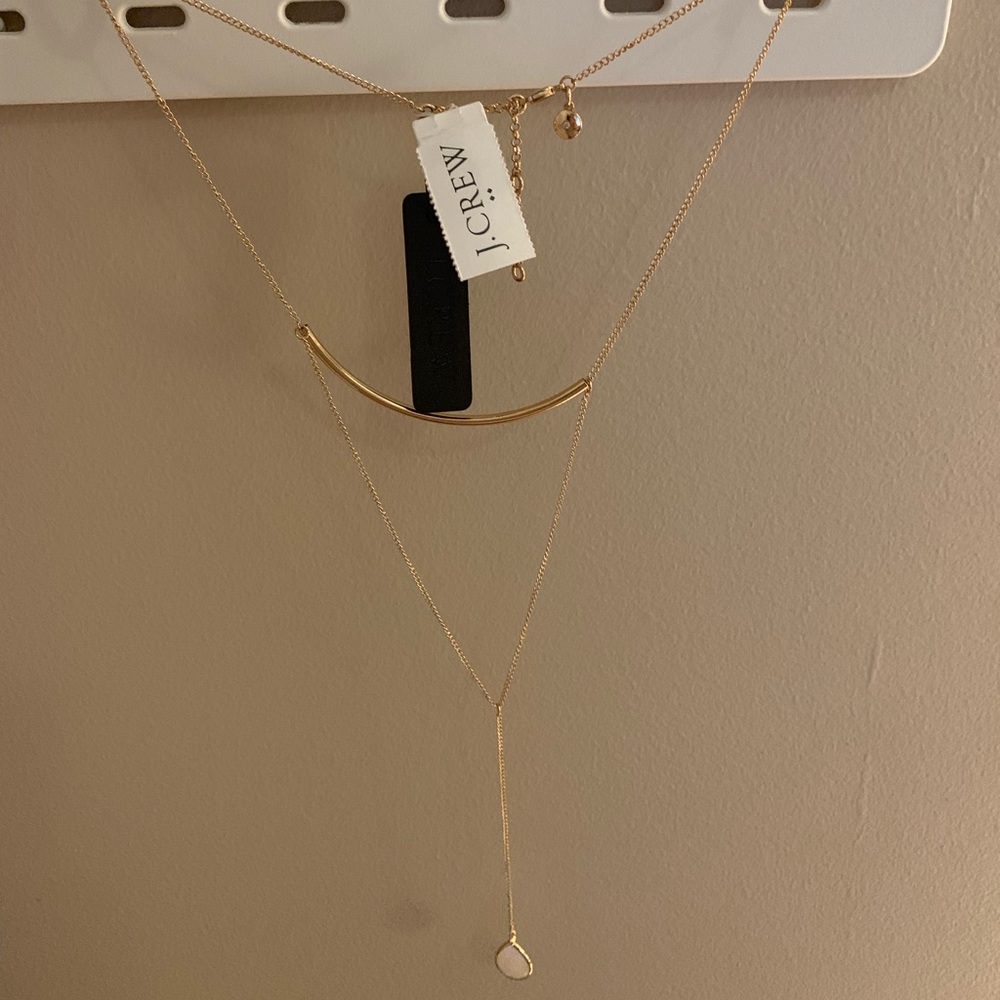 J Crew Gold Layered necklace NWT